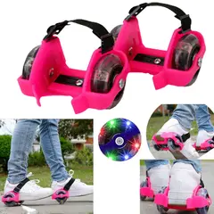 OEM - Patines de 2 Ruedas para Zapatos Zapatillas Ajustables Niños