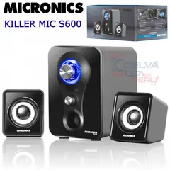 MICRONICS - Parlante Multimedia Gamer Sound 2.1 Led Killer - Mic S600