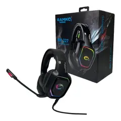 RAMKO - Audífonos gamer premium rh227 con luces y micrófono