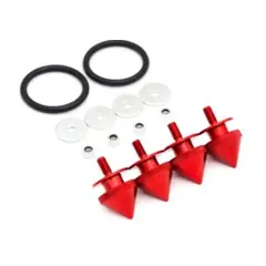 GENERICO - SUJETADOR DE PARACHOQUES PARA AUTO ROJO