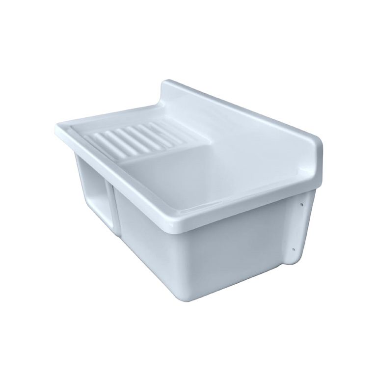 Lavadero Fibra de Vidrio Multiuso Luanita 72x41x29cm Blanco