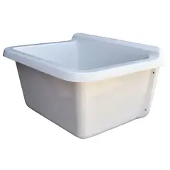 GENERICO - Lavadero Fibra de Vidrio Posón Chico 54x45x27cm Blanco