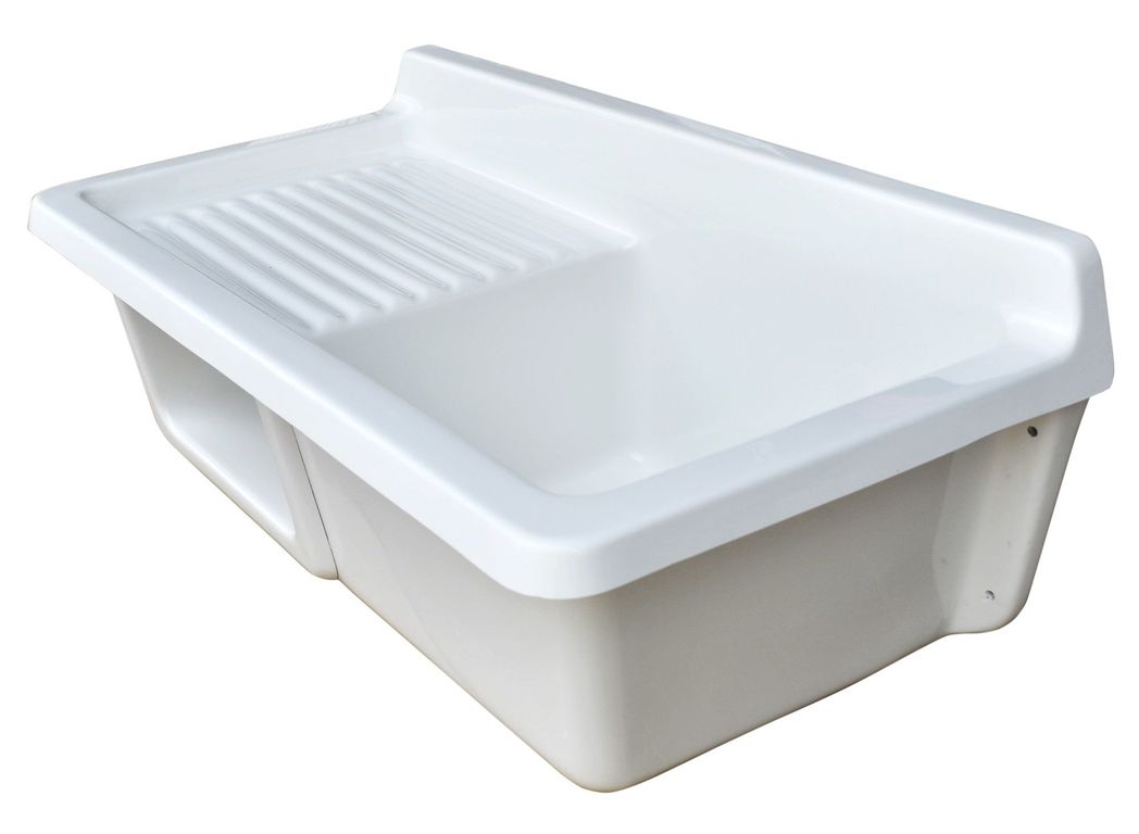 Lavadero Fibra de Vidrio Multiuso Grande 92x46x27cm Blanco