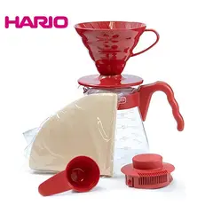 HARIO - Kit Rojo V60 Dripper 1-4 Tazas