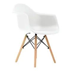 BONNO - Silla De Diseño Eames Con Brazos Blanco Bonno
