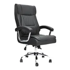 BONNO - Silla De Escritorio Boreal Negro Con Cabecero