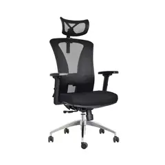 BONNO - Silla Ergonomica Versalles Negro Con Cabecero