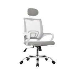 BONNO - Silla De Escritorio Atlantis Gris Con Cabecero