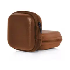 GENERICO - Case Estuche Porta Audífonos Auriculares Tapa Dura Cuero pu