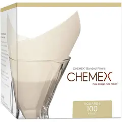 CHEMEX - Filtro de papel cuadrado para 6-8 tz