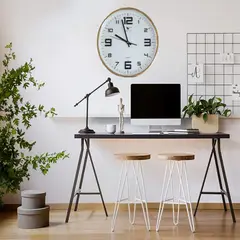 MN ELECTRONICS - Reloj De Pared Espía Wifi Fhd 90grados Tiempo Real