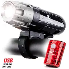 CYCLE TORCH - Combo Recargable de Luz LED Frontal de 550 Lúmenes, Posterior MBL-35
