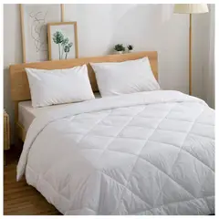 TEFI HOME - Cubrecama Monocromo Blanco KING