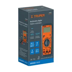 TRUPER - Multímetro Multitester Digital Mut-33
