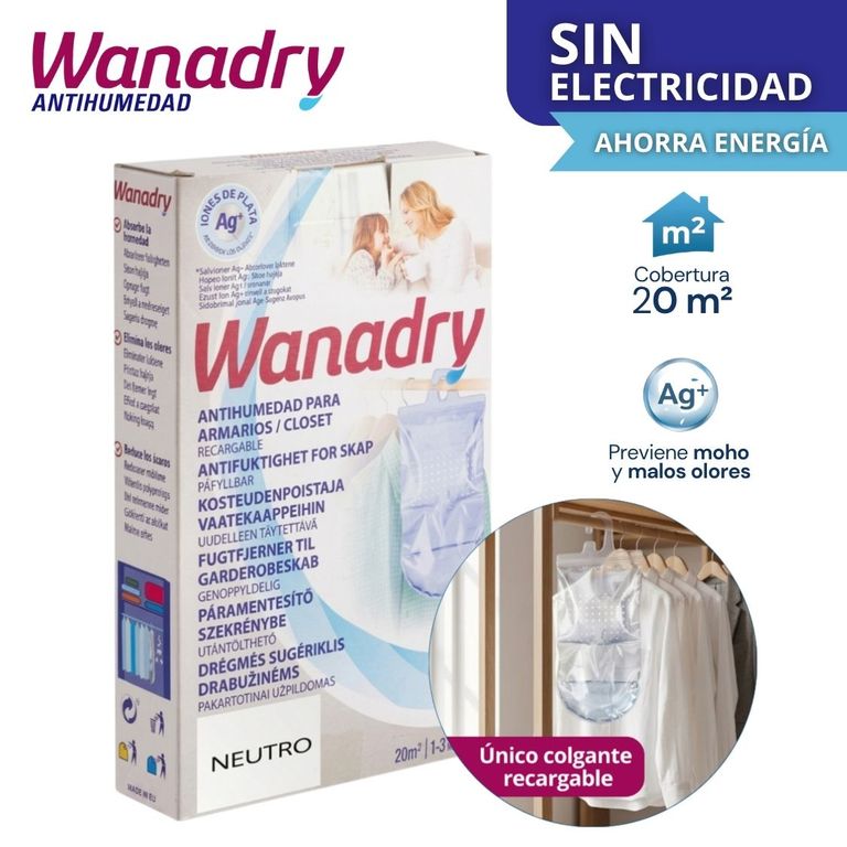 Absorbente de humedad recargable para closet WANADRY