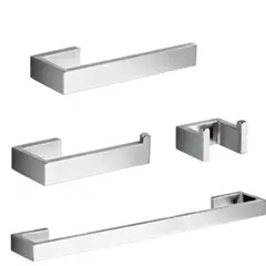 GENERICO - Platinium - Set de 4 piezas de accesorios de acero inoxidable #304