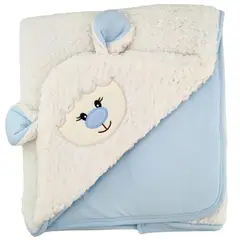 BABY MERINOS - Colcha bebe Obeja - Celeste