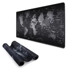 GENERICO - Mouse pad Base Escritorio Extra Large 30x80cm Computador Mapa gris