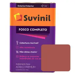 SUVINIL - PINTURA LÁTEX ACRÍLICO MATE COMPLETO TOMATE SECO LATA 18L
