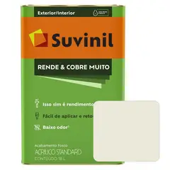 SUVINIL - PINTURA LÁTEX RINDE & CUBRE MUCHO - HIELO LATA 18L