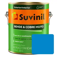 SUVINIL - PINTURA SUVINIL LÁTEX RINDE & CUBRE MUCHO - OCEANO LATA 3.6L