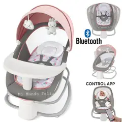 BEBE - MECEDORA para bebe  Automatica Rosada con Bluetooh Aplicativo