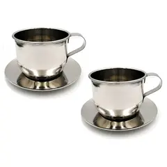 GENERICO - Set Por 2 Tazas de Acero inoxidable 18.3 - Delider