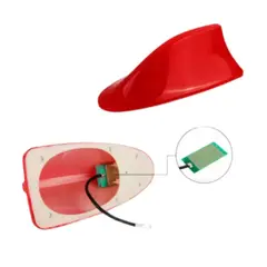 GENERICO - Antena para Auto - Modelo Tiburon Rojo