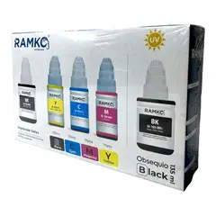 RAMKO - Pack de tinta compatible GI190 + 1 tinta negra de obsequio