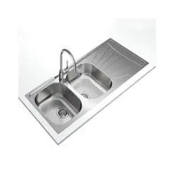 TEKA - Lavadero de Cocina 2 Pozas Sobre Tablero Acero Inox Starbright 80 E-XN 2C 1E TEKA
