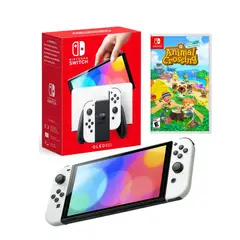 NINTENDO - Consola Switch Oled Blanco Animal Crossing