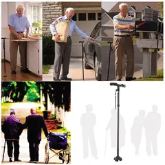 GENERICO - Bastón Plegable Ortopédico Con Luz Led