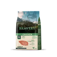 BRAVERY - Alimento para Perros Raza Grande Adulto Pollo 4Kg