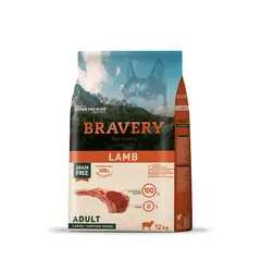 BRAVERY - Alimento para Perros Raza Grande Adulto Cordero 12Kg