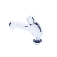 AGUA SANA - Grifo de baño pico ancho / Ahorro de Agua de Cierre Automático