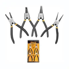 INGCO TOOLS - JUEGO DE 4 ALICATES SACA SEGURO SIRCLIP AROS INGCO - HCCPS01180