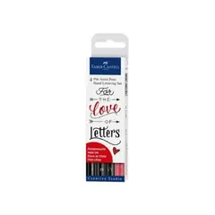FABER-CASTELL - Set x 4 Pitt Artist Pen Hand Lettering Love