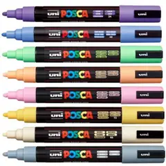POSCA - Set Marcadores Punta 5m x 8 Colores Pasteles