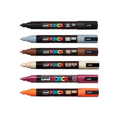 POSCA - Set Marcadores Punta 5m x 6 Dark