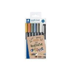 STAEDTLER - Marcadores Punta Pincel x 7 Metálicos