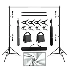 NEO DIGITAL - Portafondo Kit Portátil Estudio fotográfico 2.6 x 3.0 mt HOD01B