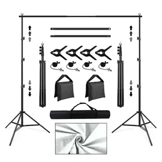 NEO DIGITAL - Portafondo Kit Portátil Estudio fotográfico 2.6 x 3.0 mt HOD01B