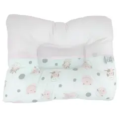 BABY MERINOS - Almohada Bebe anti-cabeza plana - Cabecitas - Rosado