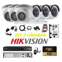HIKVISION - Kit 6 Cámaras Seguridad HD 1tb