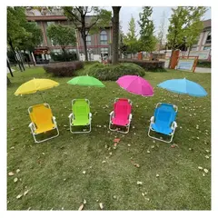 INSPIRA MARKET - Silla de Playa Camping Terraza Plegable Multicolor para Bebes y Niños