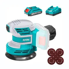 INGCO TOOLS - LIJADORA ROTO ORBITAL 20V BATERÍA Y CARGADOR TOTAL