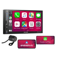 AIWA - Autoradio 7" Aiwa AW-W777BT Mirrorlink AndroidAuto Carplay con Camara de Retroceso Auto Radio