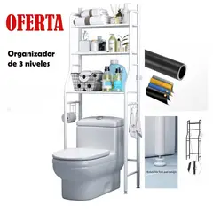 GENERICO - Estante de baño 3 niveles organizador de 160x50x25.