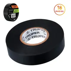 Truper - Cinta Aislante negro eléctrico 19mm x 18m Truper Expert