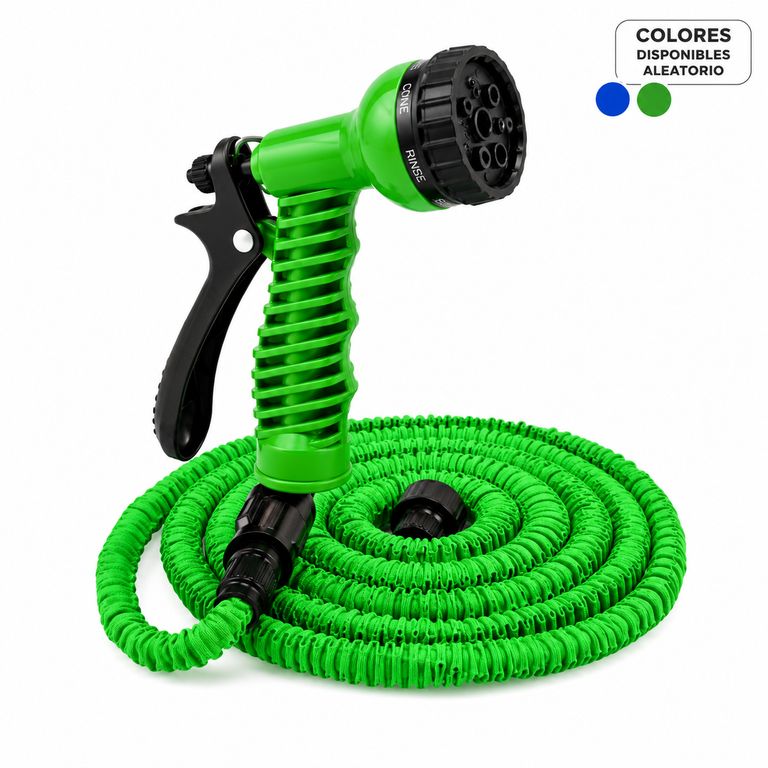 Manguera Expandible de 60 Metros con Pistola Multifunción Color Aleatorio